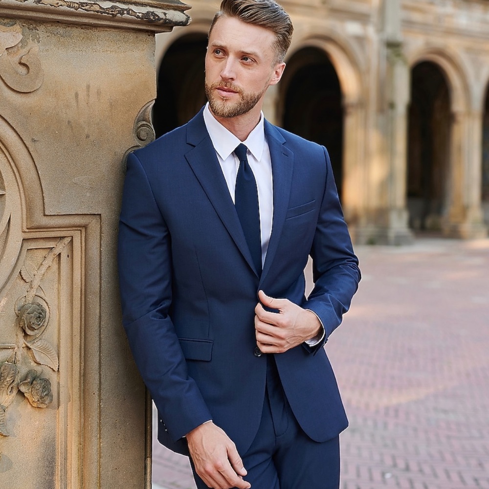 Navy Blue Express Suit Size 42S/Pants 32/30
